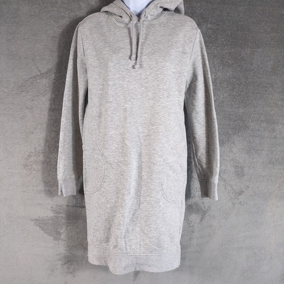 H&M Divided Dresses & Skirts - H&M Divided Womens Heather Gray Hooded Sweatshirt Fleece Mini Dress Size 6